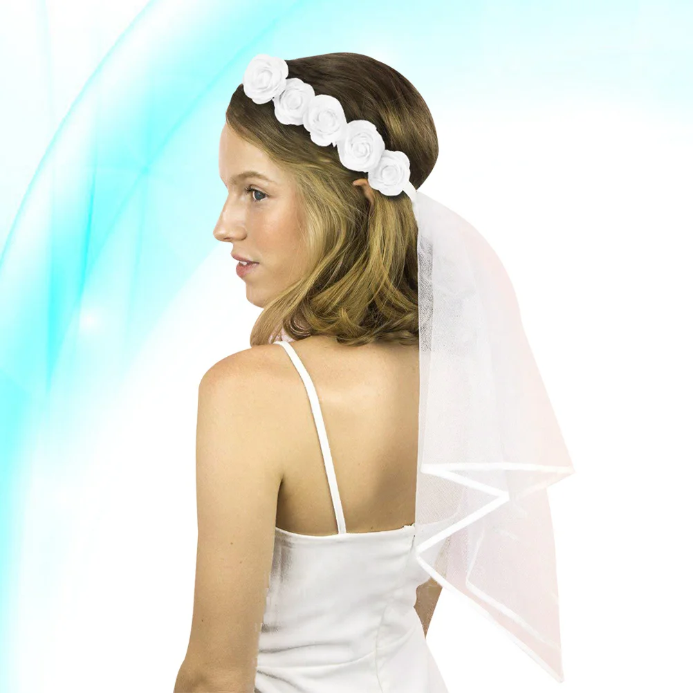 

Short Bridal Veil Bridal Veil Bridal Veils Wedding Cream Woman Veil Short Bridal Veil