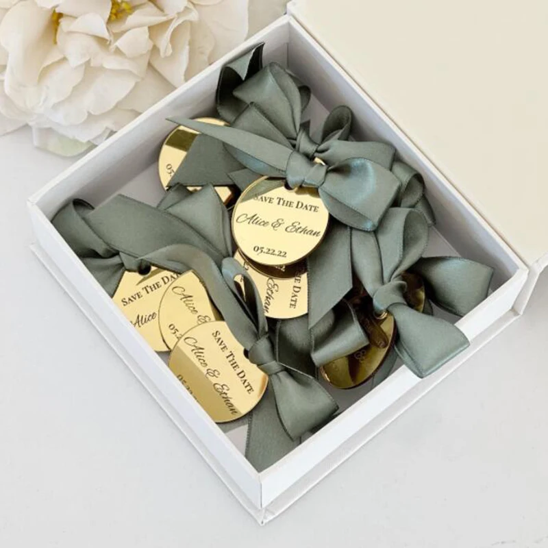 

50pcs Custom Gold Wedding Favor Thank You Tag Name Tags Bridesmaid Tags Personalized Birthday Gift Tags