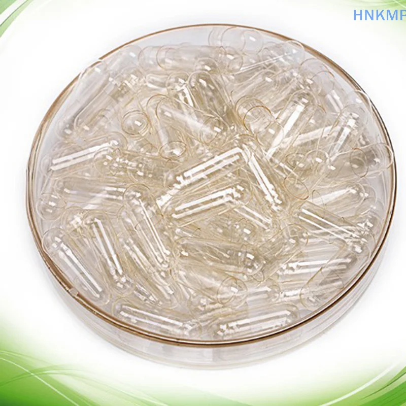 1000 шт. прозрачные пустые желатиновые капсулы