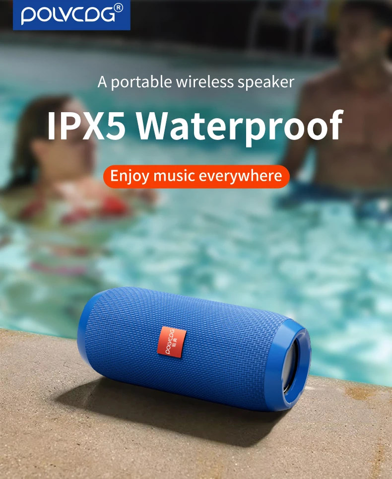 

POLVCDG Wireless Bluetooth 5.3 Speaker Waterproof Audio USB card supports FM 360 stereo surround outdoor portable speakers