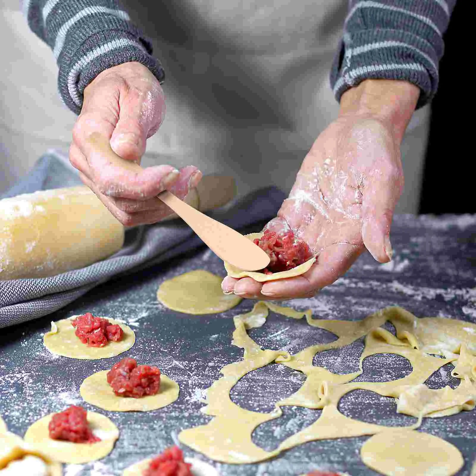 20 шт. ложка для начинки Wonton деревянная разбрасыватель масляный варенье