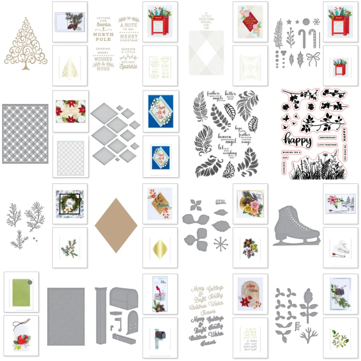 

2023 New Christmas Clear Stamps Metal Cutting Dies For Scrapbooking Making Card Paper Puncher Craft Knife Mould Blade Template