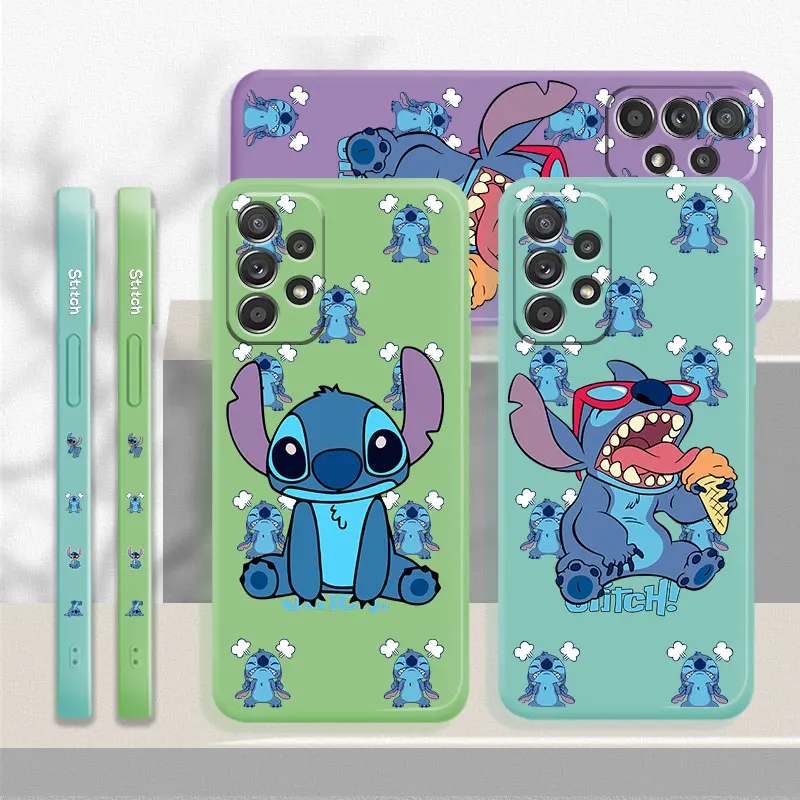 

For Samsung Galaxy A32 4G A02s A72 A41 A71 A12 A51 A52 A21s A31 A03s A33 A13 A53 Soft Protective Stitch Liquid Carcasa Case