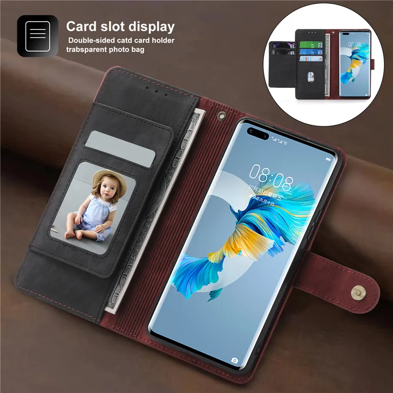

Lanyard Retro Leather Flip Holder Phone Case For Huawei NOVA 2 2S 3 3i 4 5 Pro 6 7 8 SE 8i 9 10 Wallet Card Slot Cover Coque Bag