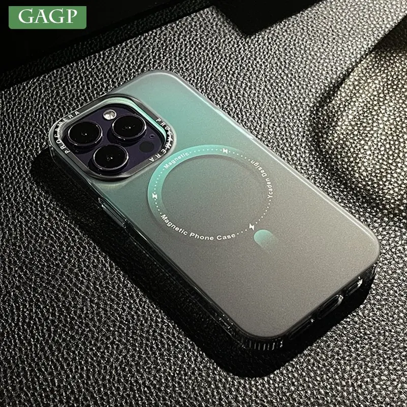 

Деловой градиентный чехол Magsafe для iPhone 14 Pro Max 14 Plus iPhone 11 12 13 Pro Max градиентный цветной магнитный ударопрочный чехол