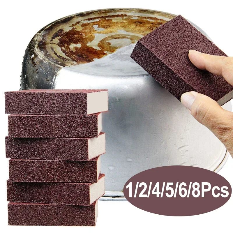 

Magic Sponge Eraser Carborundum Removing Rust Cleaning Brush Descaling Clean Rub for Cooktop Pot Kitchen Sponge melamine