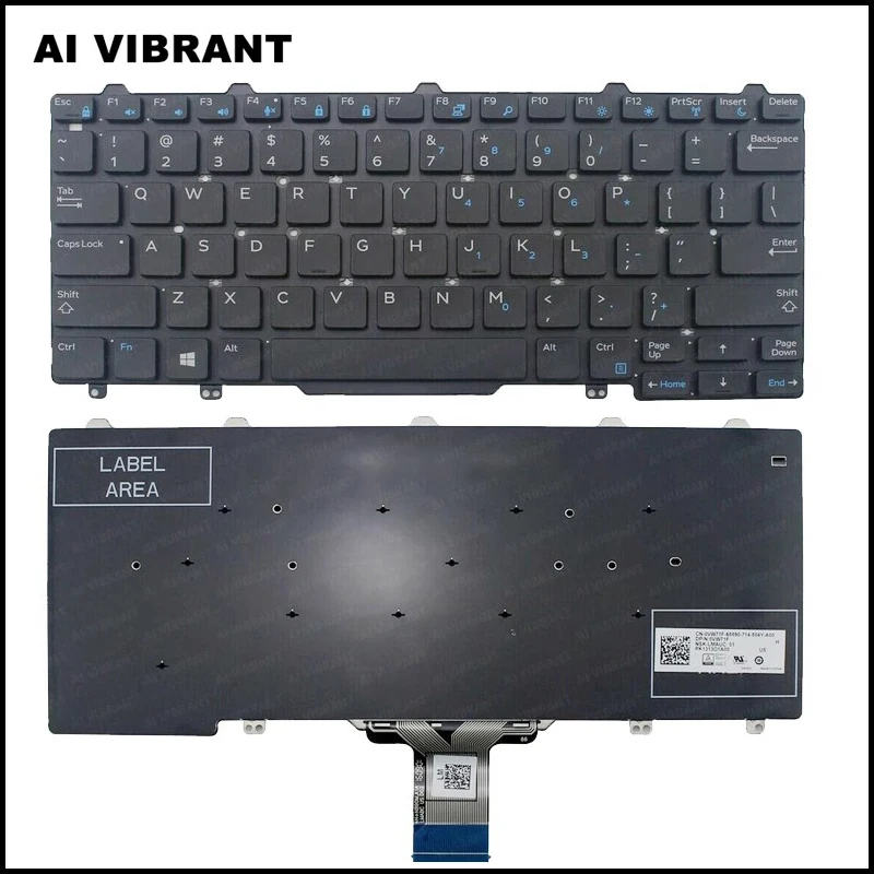 

Новая клавиатура US для DELL Latitude E7250 E5250 E5270 XCD5M
