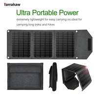 foldable solar panel 18w 2usb portable mobile phone camping pv cell outdoor power bank photovoltaic plate smart fast charge bag