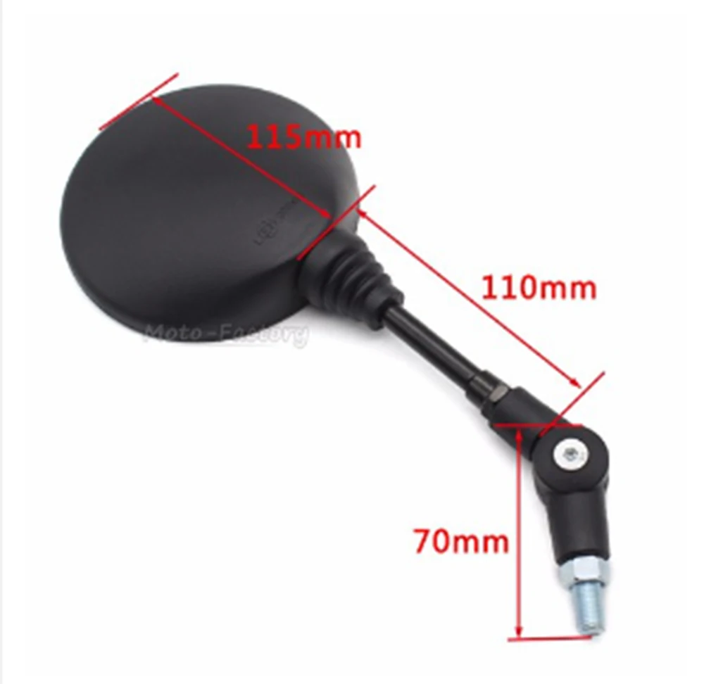 

Пользовательский черный Универсальный складной мотоциклов зеркало мотоцикл сбоку Зеркала Зеркало заднего вида 8 мм 10 мм для Yamaha Honda Suzuki