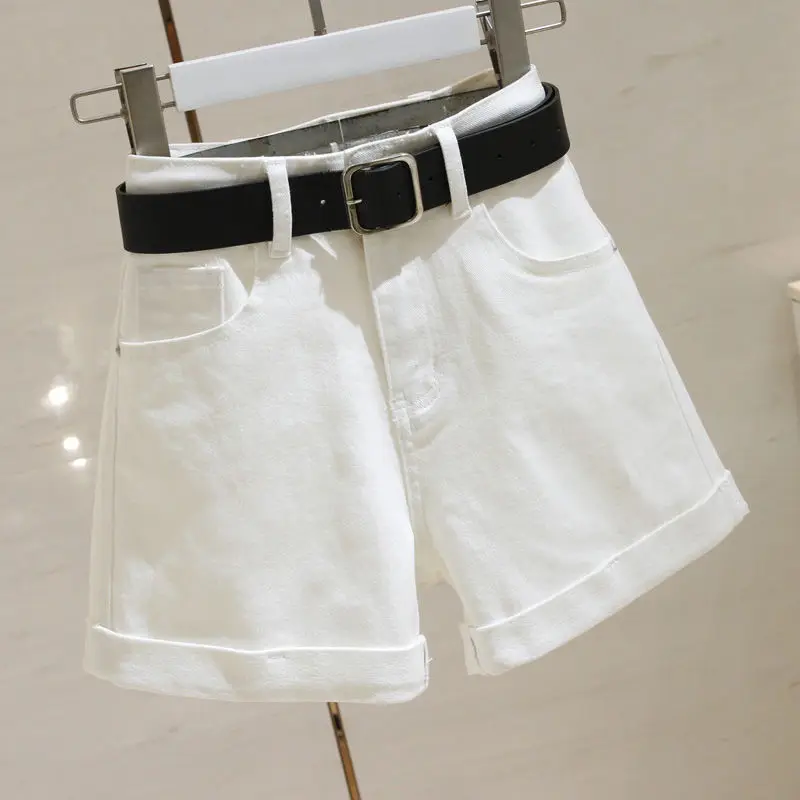 2023 Summer High-quality Shorts Casual High Waist Denim Shorts Loose Wide Leg A-line Hot Pants Korean Fashion Women Clothing