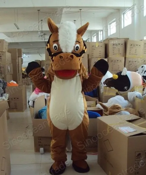 

Horse Birthday Cartoon Character Christmas Halloween Mascot Costume Wedding Ceremony Cosplay Game Dress Outfits