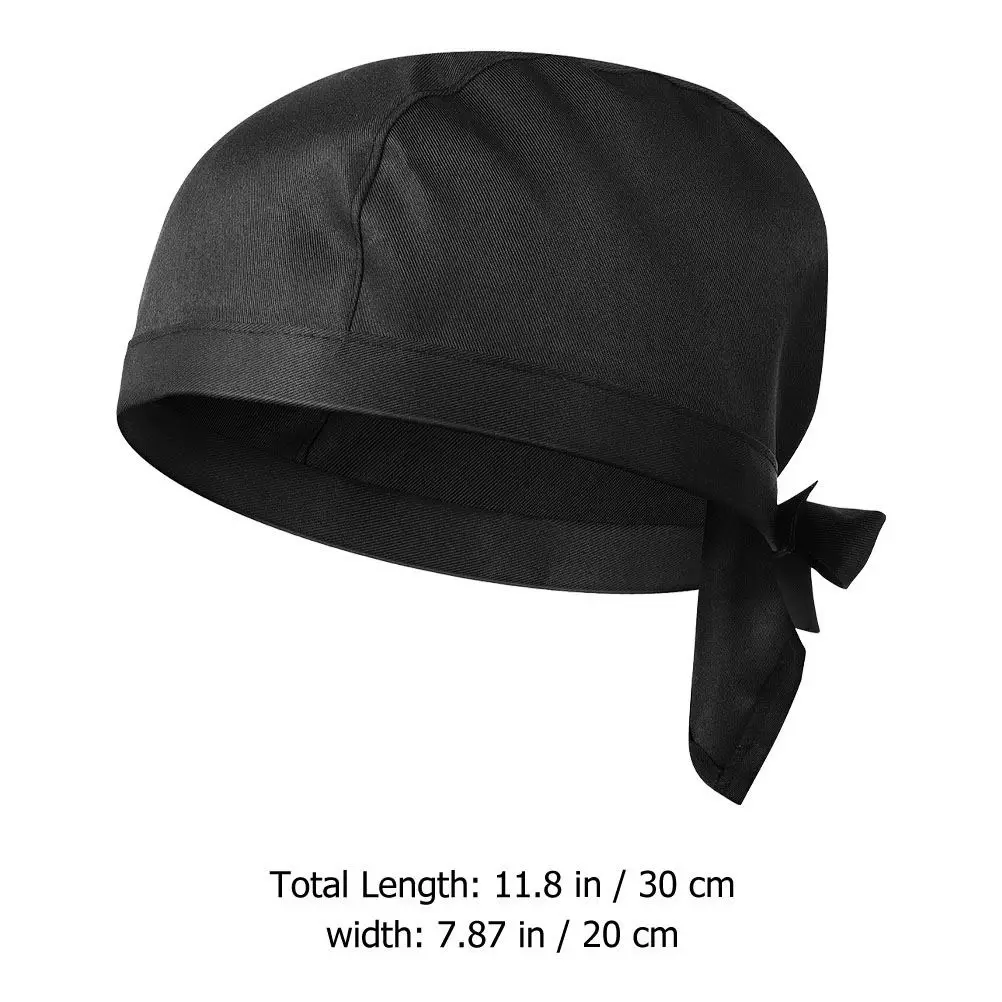 

Hat Chef Cap Cooking Kitchen Hats Catering Head Beanie Baker Turban Skull Caps Pirate Working Men Ribbon Works Service For Wrap