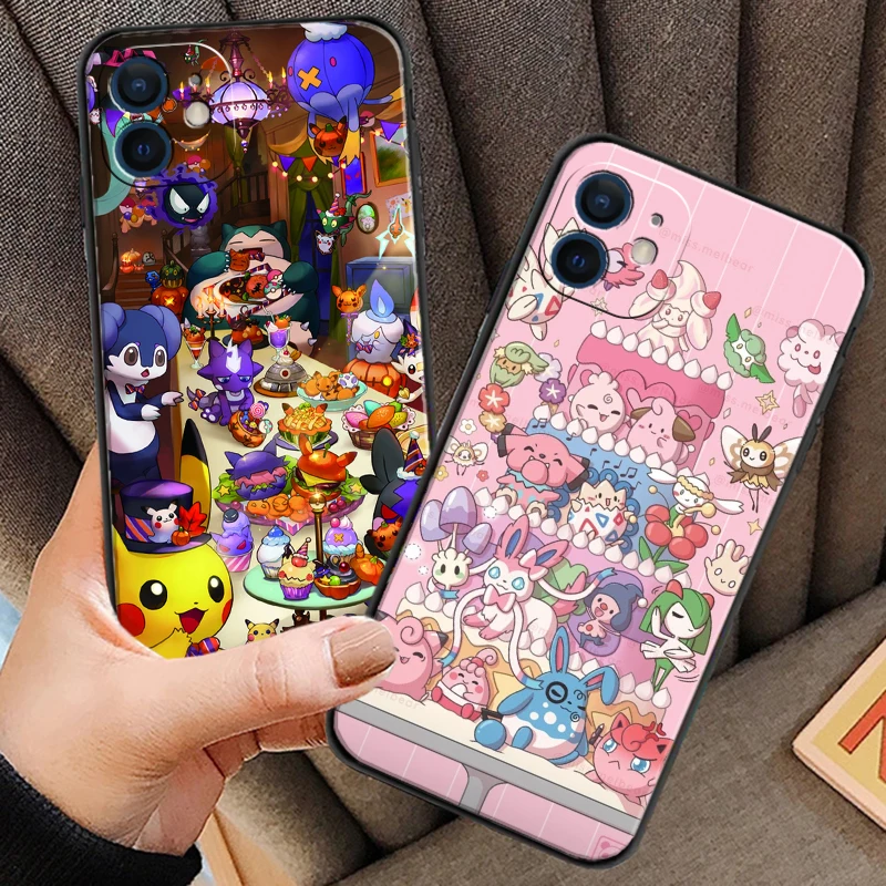 

Pokemon Pikachu Phone Cases For iPhone 11 12 Pro MAX 6S 7 8 Plus XS MAX 12 13 Mini X XR SE 2020 Cases Carcasa Back Cover