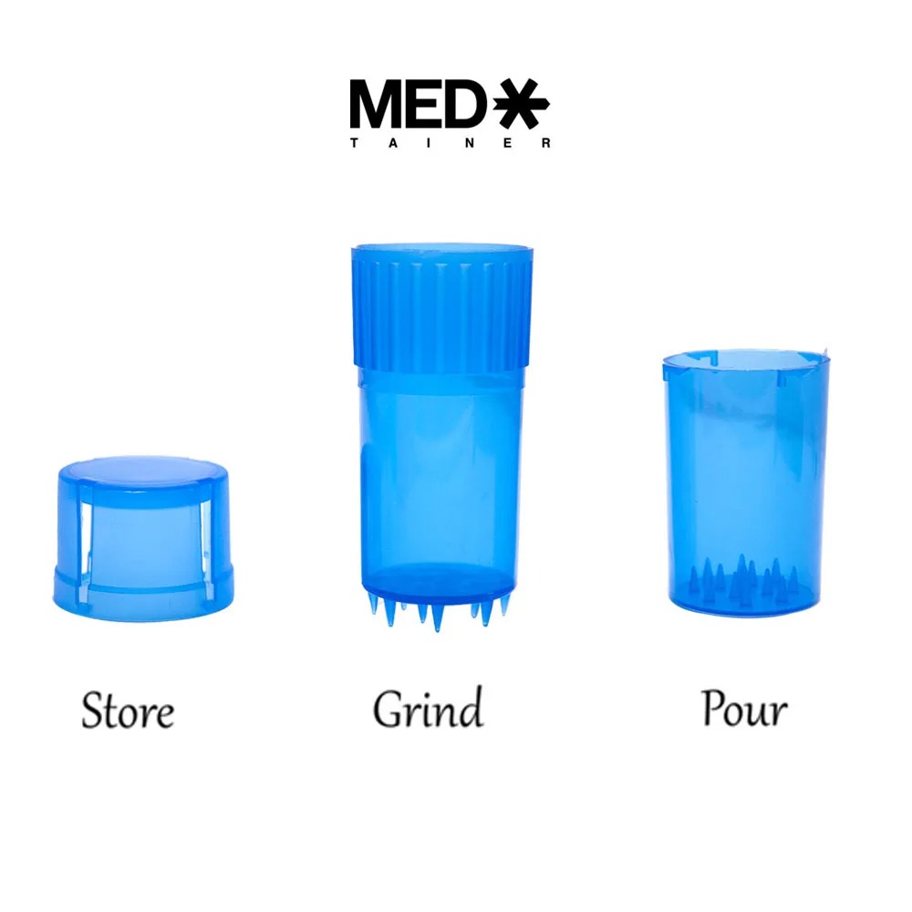 

46MM 3 Layers Plastic Herb Grinder with Storage