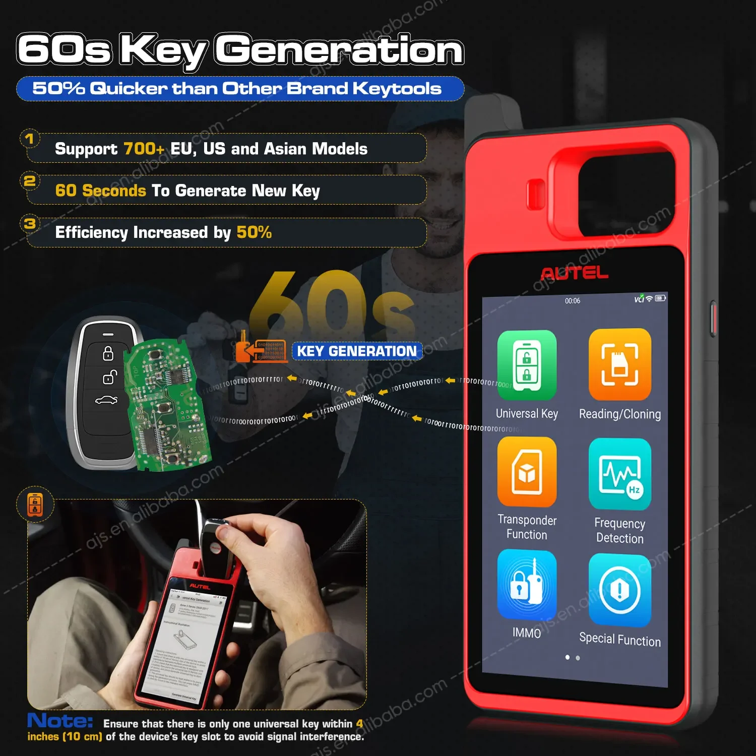 Autel MaxiIM KM100 X Altar KM100X машина для программирования ключей считыватель кодов obd2