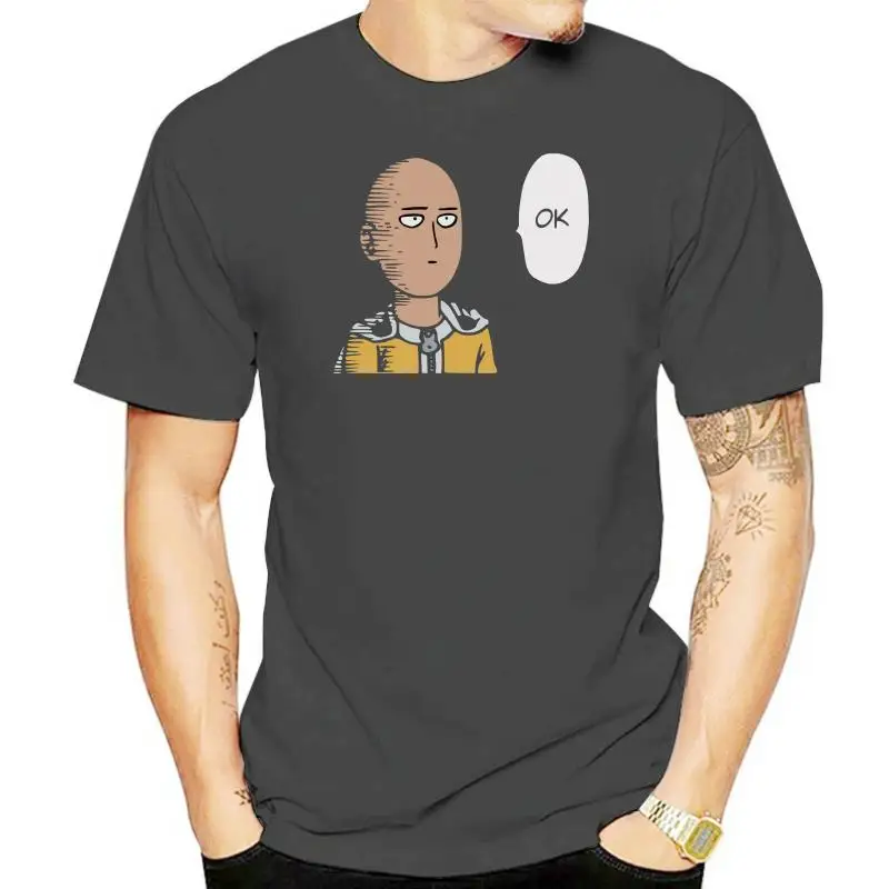 

Сайтама One Punch Man Ok футболка высшего качества Футболка