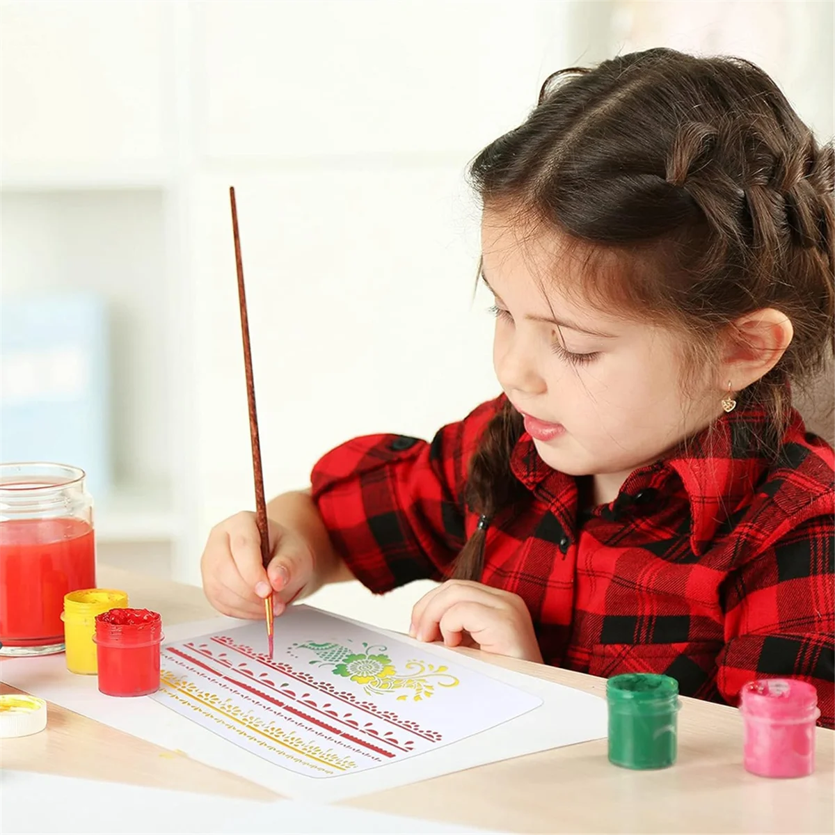 12 шт. трафареты с цветами Мандала многоразовые разрезанные фотообои для