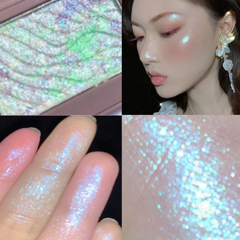 

8Colors Makeup Shimmer Highlighter Monochrome Eye Shadow Palette Face Contour Bronzers High Gloss Powder Cosmetics Face Makeup