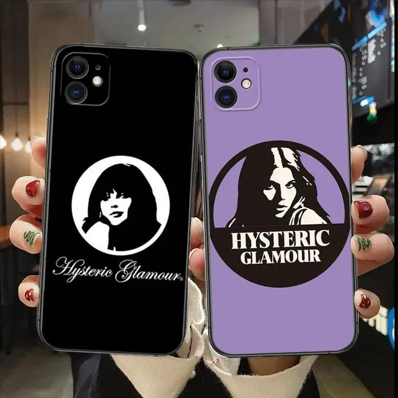 

Japan Fashion Brand Hysteric Glamour Girl Tags Mirror For IPhone 13 12 11 Pro Max Mini SE XR X XS Max 8Plus 7plus 6 6S Case