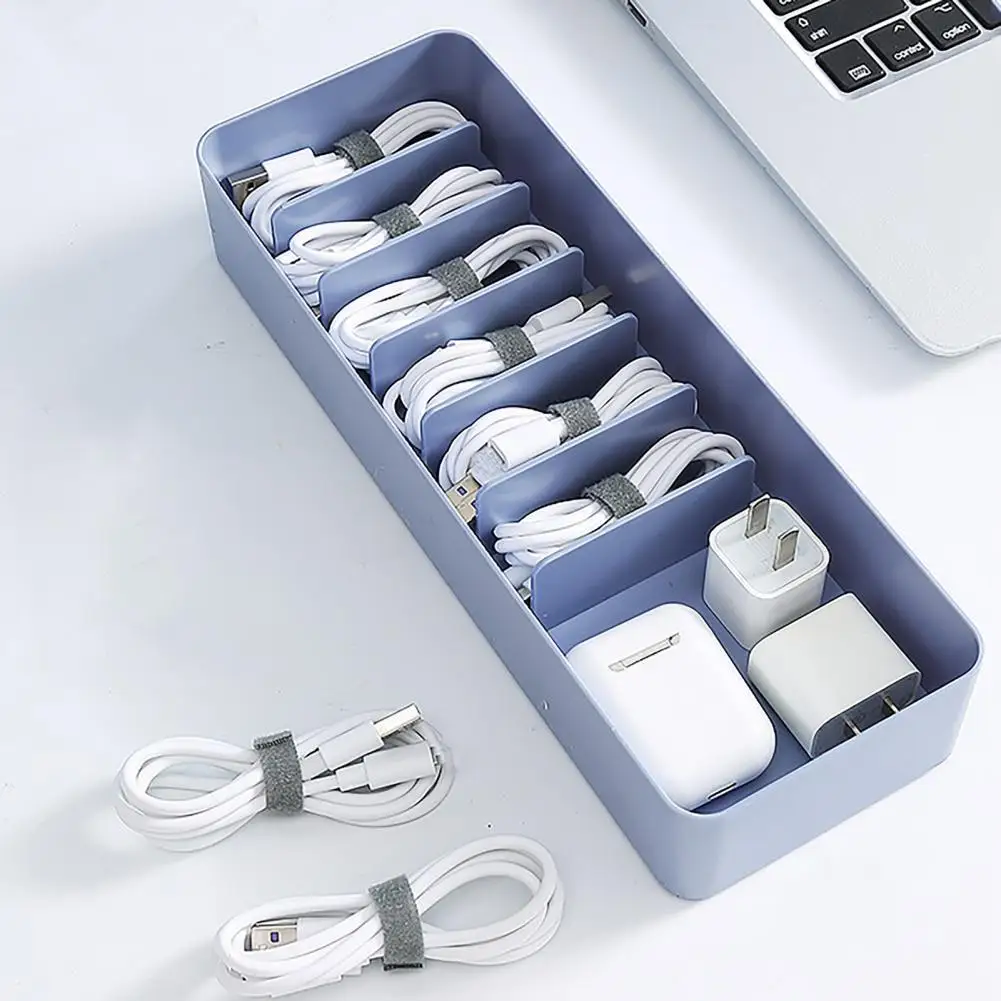 

Waterproof Interlayer Design Desk Anti-winding Data Cable Management Box for Home