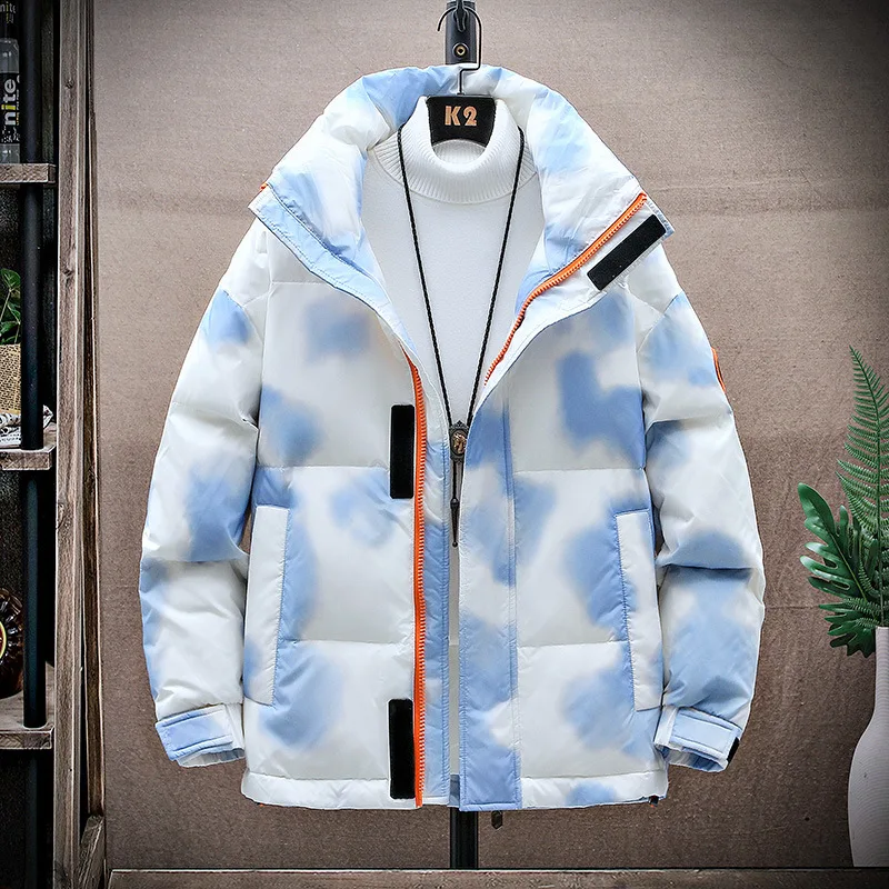 Down Jacket Men's Winter New Style Versatile Trend Handsome Light Thin Loose Heavyweight Warm Couple Coat