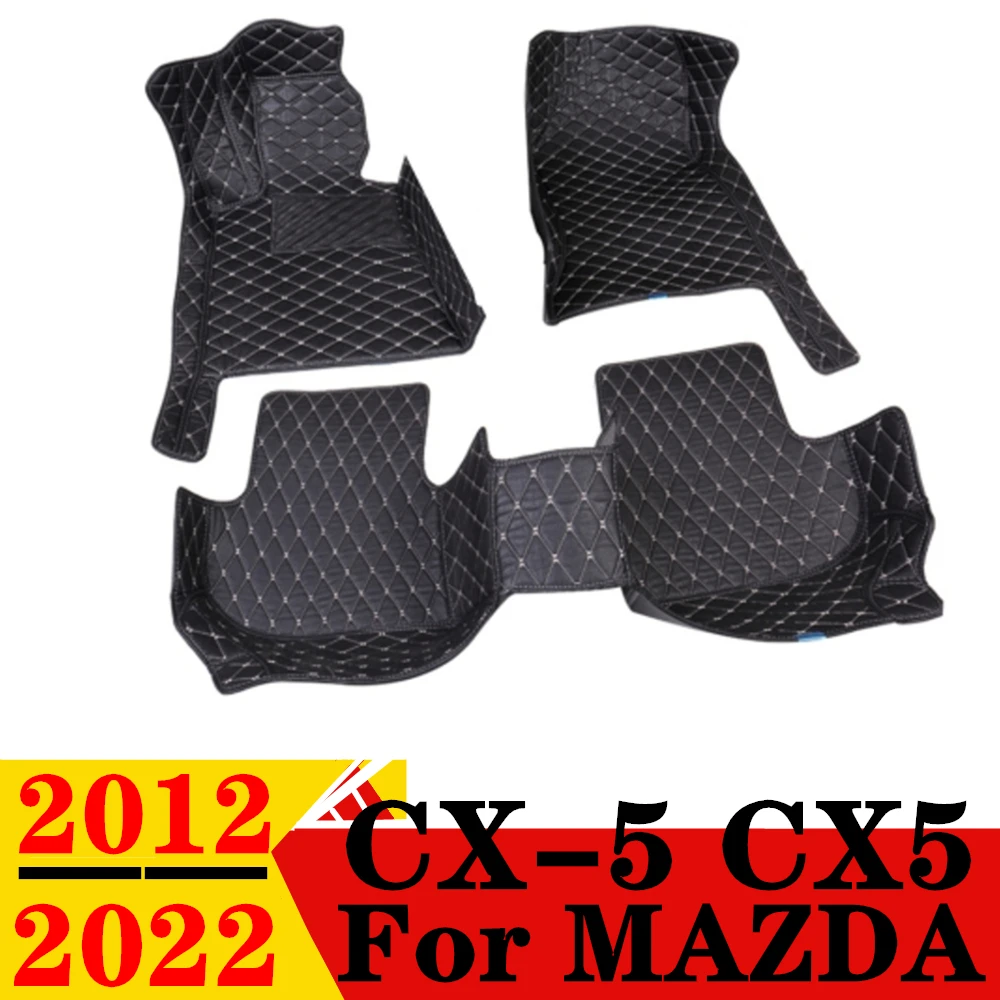 

Car Floor Mats For Mazda CX-5 CX5 2012 13-2022 Waterproof XPE Leather Custom Fit Front & Rear FloorLiner Cover Auto Parts Carpet