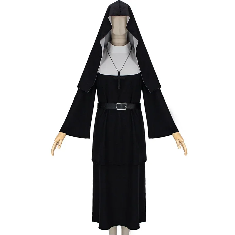 Костюм Монахини для косплея на Хэллоуин фильмы ужасов христианская