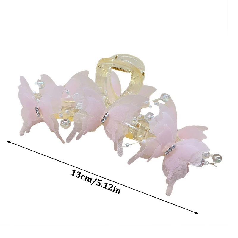 Заколка для волос в виде бабочки зажим акулы женщин милые аксессуары