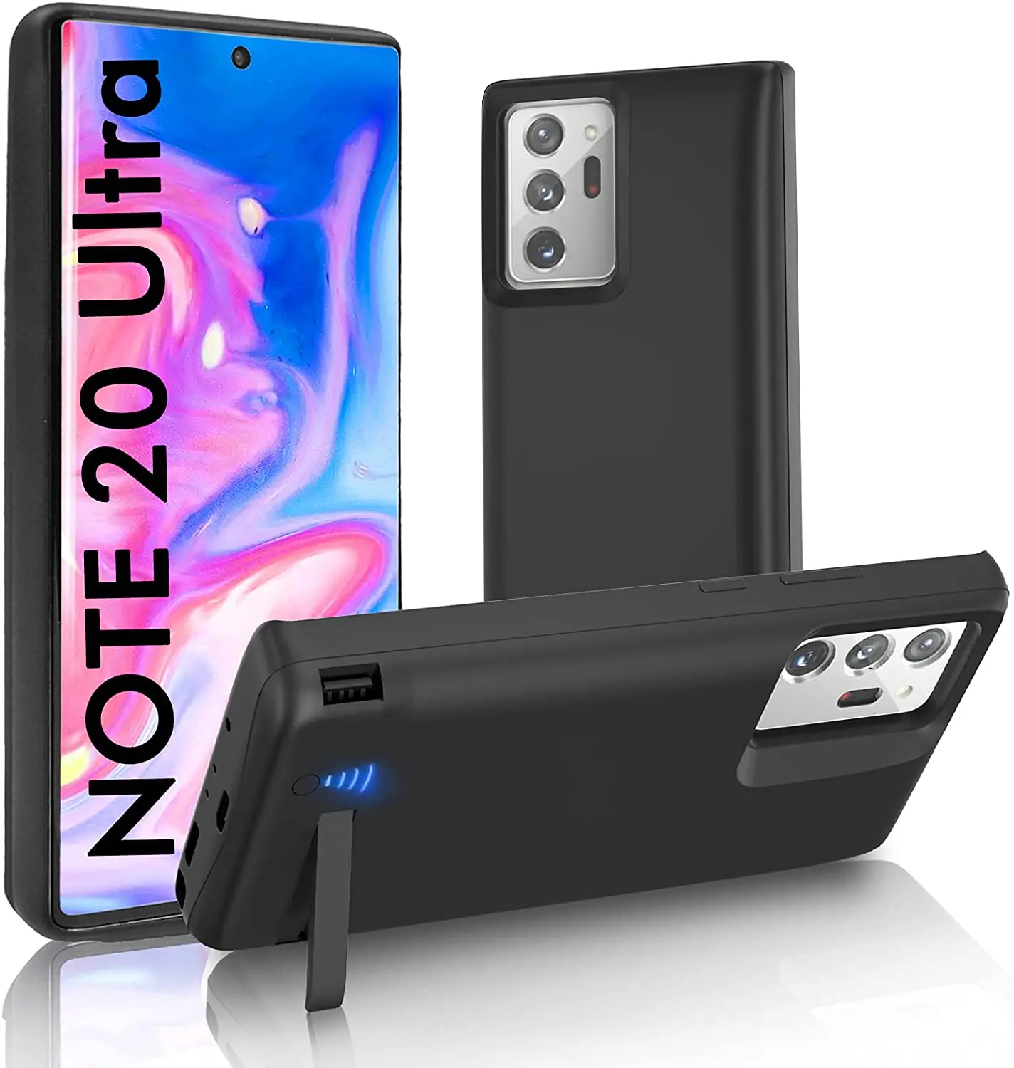 

[Улучшенный] Ультратонкий чехол для аккумулятора SlaBao Galaxy Note 20, приоритетный зарядный чехол с подставкой и USB, портативный резервный чехол 6000 ...