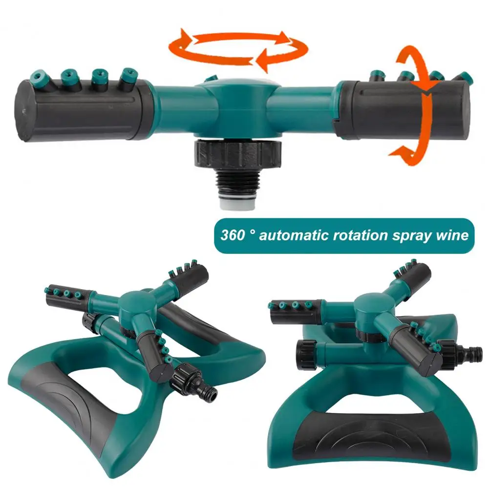 

Эффективный спринклер для газона, автоматический вращающийся на 360 градусов, прост в установке, 3 пропеллера, большой спринклер с трезубцами, домашняя поставка