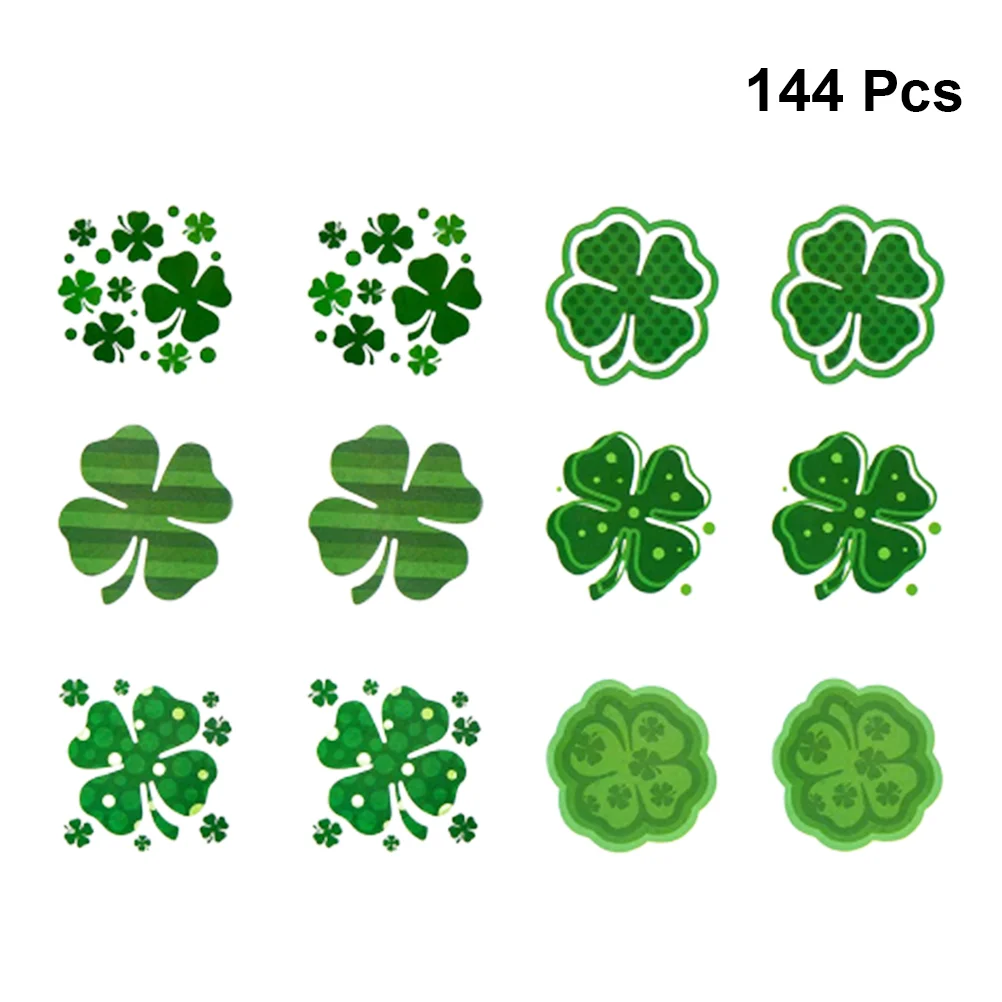 

144pcs Paste Creative Cloverleaf Stickers Body Decal Paste for Woman