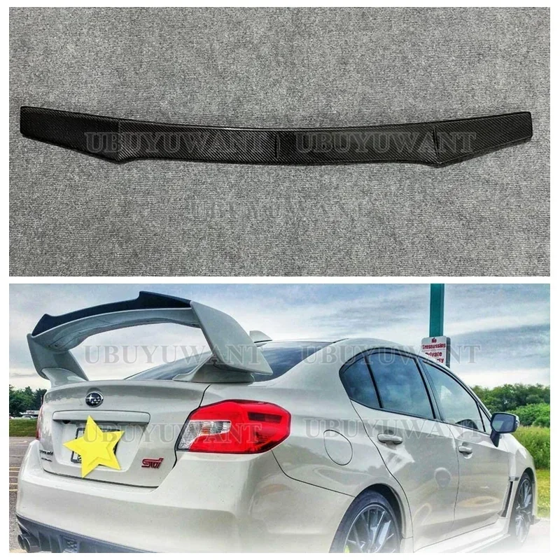

UBUYUWANT подходит для 2015 2016 2017 2018 2019 2020 2021 Subaru WRX STI 4th Gurney откидной задний спойлер для багажника из настоящего углеродного волокна