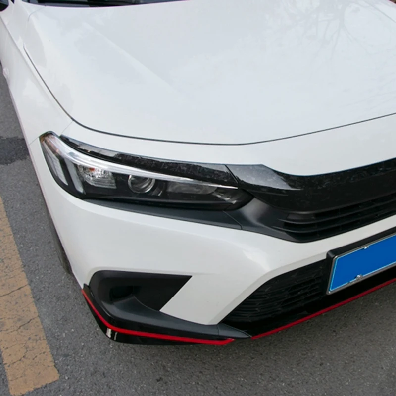 Красная линия для переднего бампера Honda Civic 11Th 2022 боковой спойлер комплект