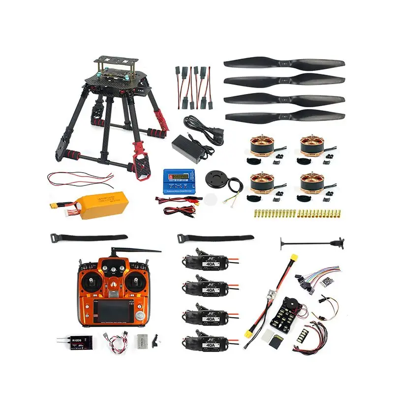 

DIY 620mm 4-Axle RTF PIX2.4.8 Flight Controller 4114 320KV Brushless Motor AT10 II Radio With 6S 5300mah Battery RC Quadecopter
