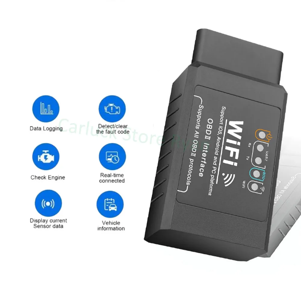 

OBD2 WIFI ELM327 V 1.5 Scanner for iPhone IOS /Android Auto OBDII OBD 2 ODB II ELM 327 V1.5 WI-FI Code Reader Diagnostic Tool