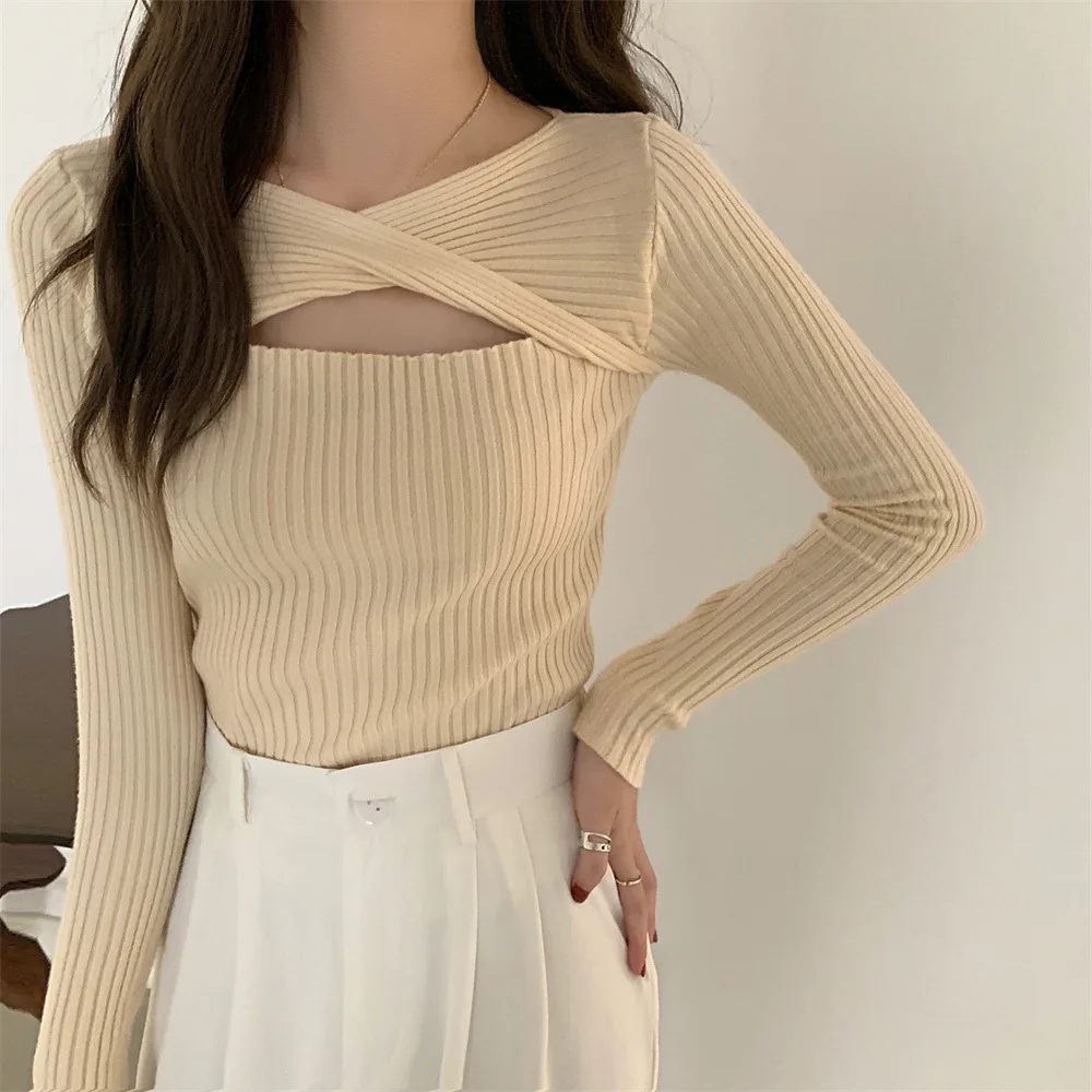 

Fashion Slim Elasticity Pullover 2022 Autumn Winter Women's Sweaters Turtleneck Long Sleeve Casual Knitted Jumper Sweater Female
