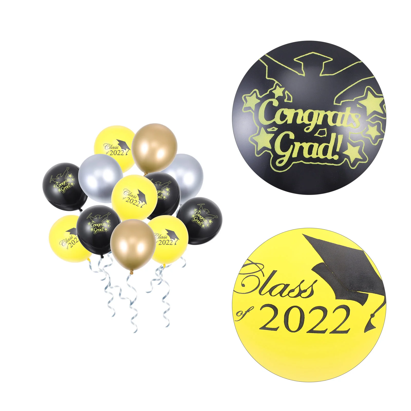

24PCS Graduation Latex Balloons 2022 Party Foil Balloons Grad Helium Foil Balloons Metallic Balloons Grad 2022 Balloons