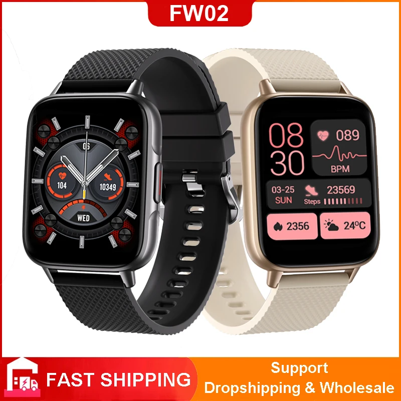 

FW02 Smart Watch 2022 New Men Women Smartwatch Bluetooth Call Sports Fitness Bracelet Heart Rate Sleep Monitor Clock Wristwatch