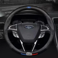 car 3d embossed for ford logo carbon fiber steering wheel cover for focus 2 3 ranger mk3 mk4 mk1 ecosport fusion mondeo 4 fiesta