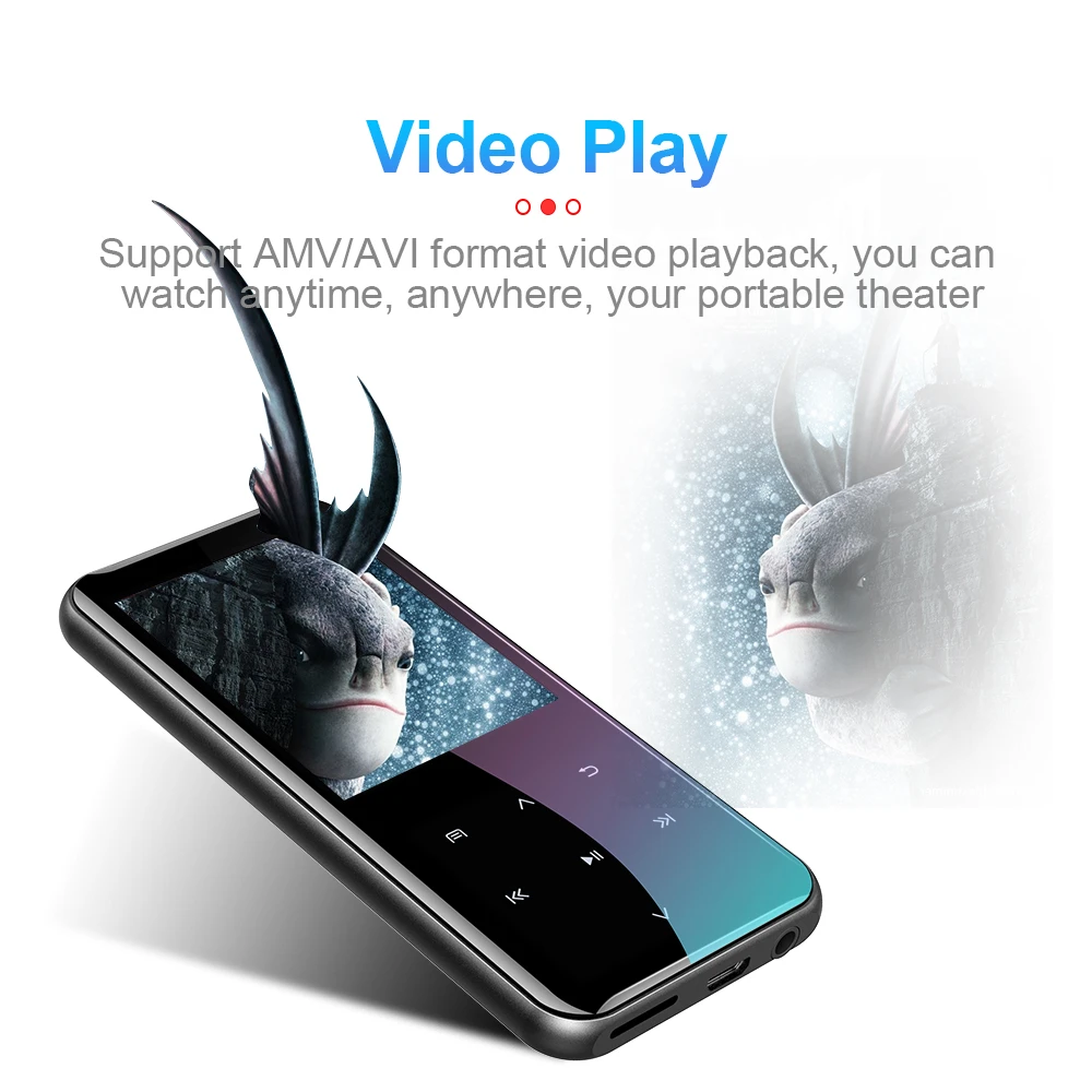 Mp4-плеер Bluetooth 5 0 встроенный динамик сенсорный экран 2 4 дюйма mp3 музыка Hi-Fi