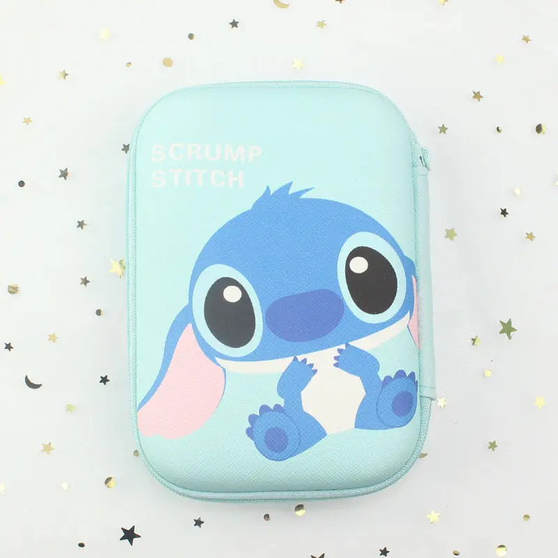 

Kawaii Disney Cable Charger Storage Bag Stitch StellaLou Headphones Cable Storage Box Carry Coin Purse Boy Girl Birthday Gift