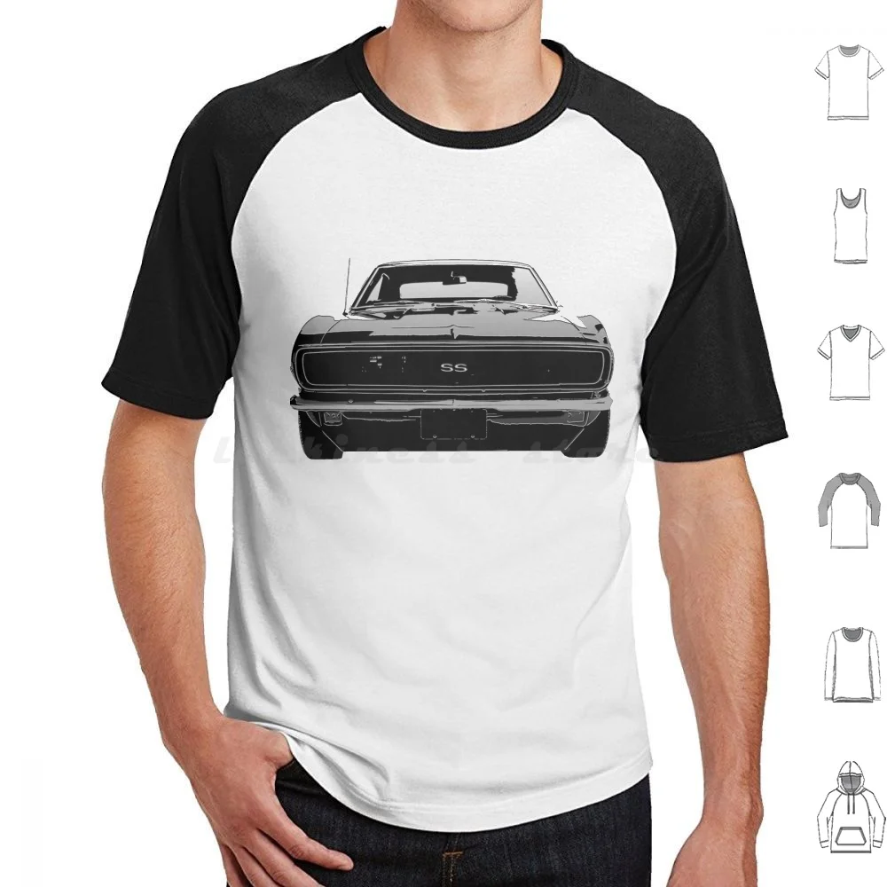 

1968 Chevy Camaro Ss T Shirt 6Xl Cotton Cool Tee Chevy Muscle Car Hot Rod Car Racing Race Classic Car Z28 Ss Rs Chevy Camaro
