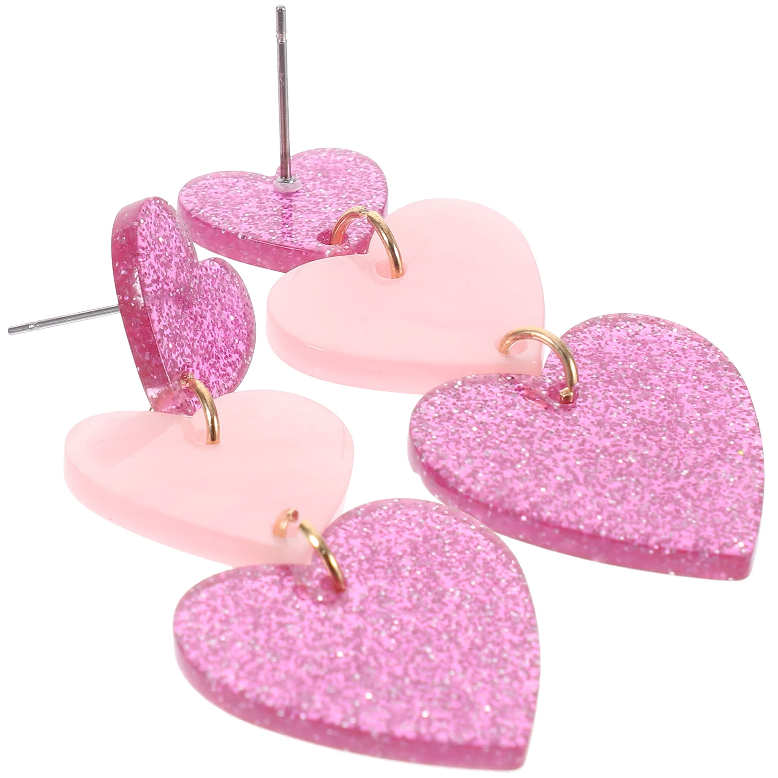 

1 Pair Heart Drop Earrings Statement Earrings Ear Rings Dangling Earrings