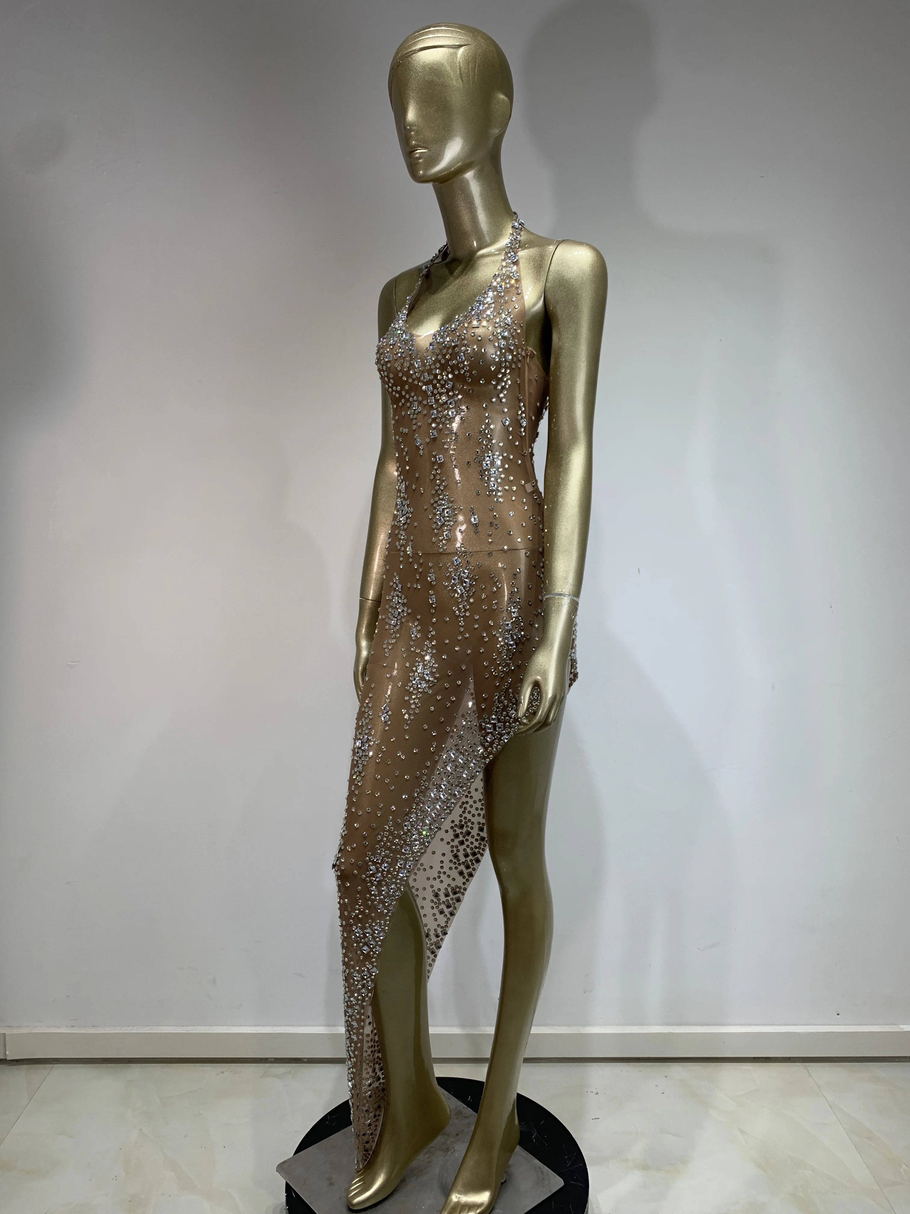 Блестящее вечернее платье со стразами женская одежда для знаменитостей дня