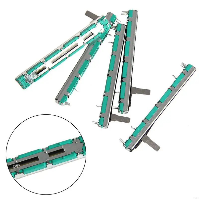 A9BD 5 PCS 75 мм Double B10K Оригинальный B10KX2 POT Mixer Fader