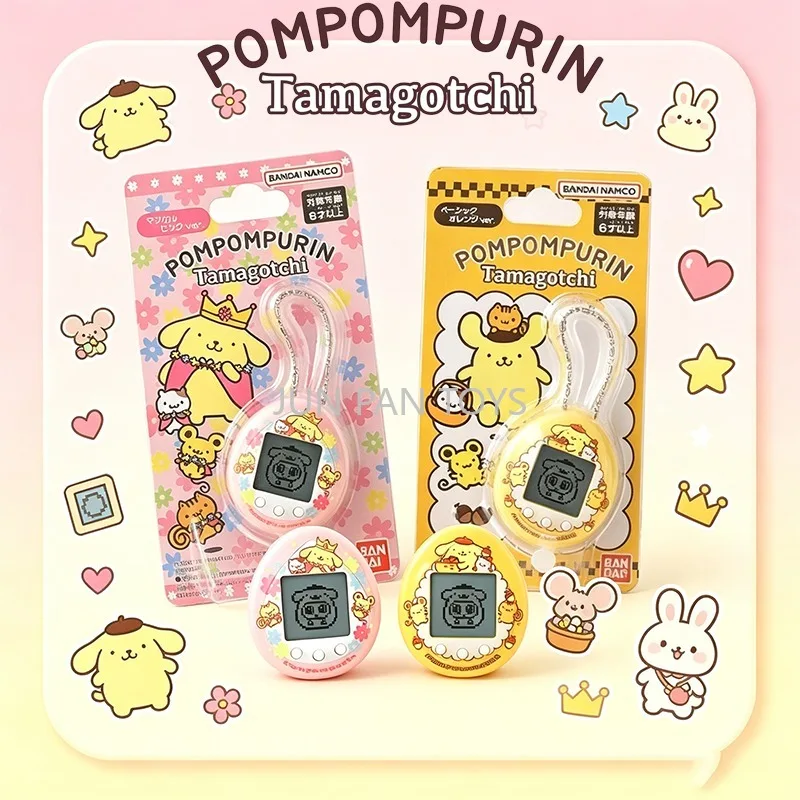 Фото Оригинальный BANDAI Tamagotchi Nano Sanrio Pompompurin Электронный виртуальный питомец 1.57 дюйма, волшебный розовый, базовый оранжевый, подарок для девочек, игрушка. №1