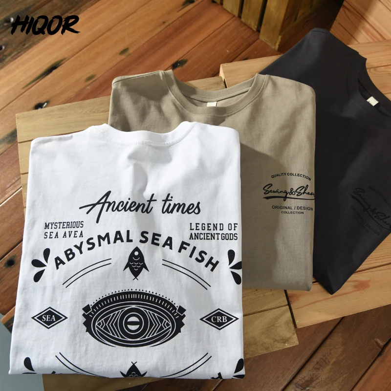 

HIQOR Men Women Girls T-Shirt Men's Fashion Letter Print 100% Cotton Tops Summer Casual Tee Man White Teeshirt Big Size M-4XL