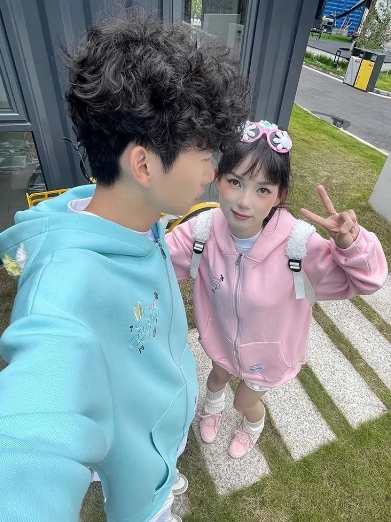 Японская милая студенческая толстовка с кроличьими ушками кардиганы на молнии