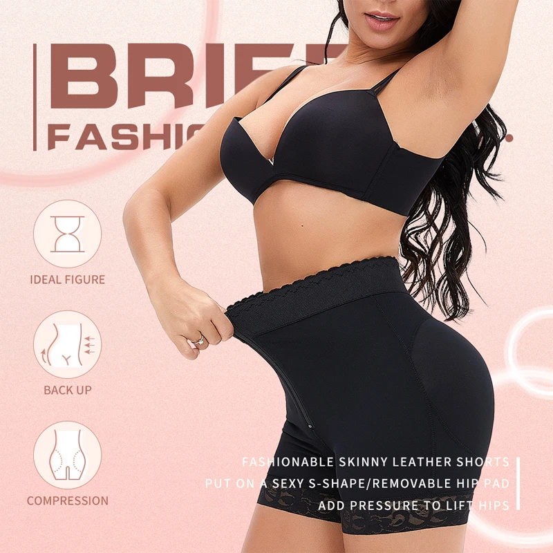 NINGMI Body Shaper Butt Lifter Panties Waist Trainer Women Push Up Strap Seamless High Waist Shaping Panties Shapewear with Hook