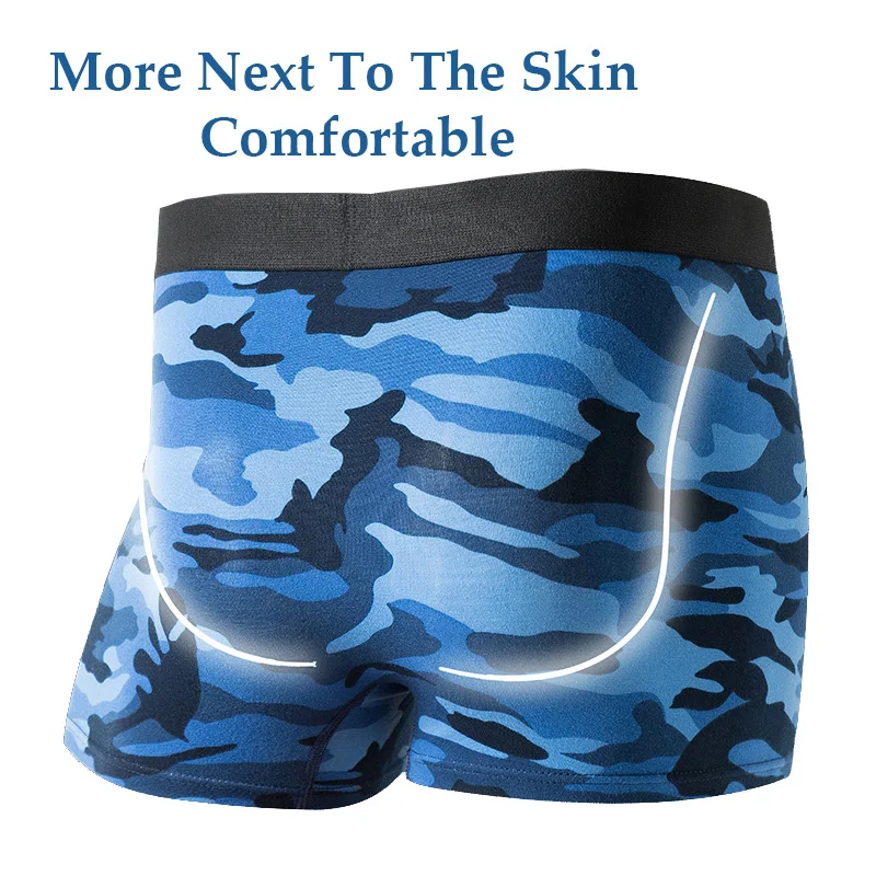 5PCS/ lot Boxer Homme Men Underwear Boxer for Man UnderWear Shorts Men Panties Underpants Breathable Camouflage Comfort Cotton